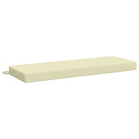 vidaXL Bänk kudde SOEST 100% Polyester Gräddvit 110 x 40 x 8 cm