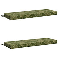 vidaXL 2-delade Bänk Kuddar SOEST 2 st 100% Polyester Bladdesign