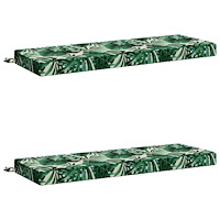 vidaXL 2-delade Bänk Kuddar SOEST 2 st 100% Polyester Bladmönster
