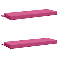 vidaXL 2-delade Bänk Kuddar SOEST 2 st 100% Polyester Rosa