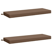 vidaXL 2-delade Bänk Kuddar SOEST 2 st 100% Polyester Taupe