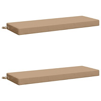 vidaXL 2-delade Bänk Kuddar SOEST 2 st 100% Polyester Sand