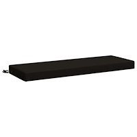 vidaXL Bänk kudde SOEST 100% Polyester Svart 120 x 40 x 8 cm