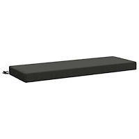 vidaXL Bänk kudde SOEST 100% Polyester Antracit 120 x 40 x 8 cm