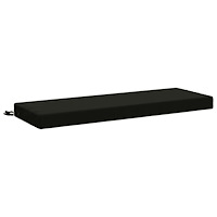 vidaXL Bänk kudde SOEST 100% Polyester Svart 120 x 40 x 8 cm
