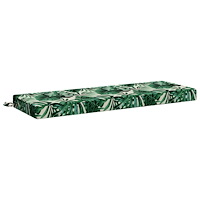 vidaXL Bänk kudde SOEST 100% Polyester Bladmönster 120 x 40 x 8 cm