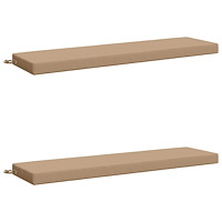 vidaXL 2-delade Bänk Kuddar SOEST 2 st 100% Polyester Sand
