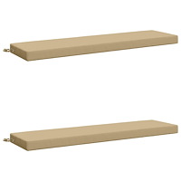 vidaXL 2-delade Bänk Kuddar SOEST 2 st 100% Polyester Beige