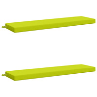 vidaXL 2-delade Bänk Kuddar SOEST 2 st 100% Polyester Klart grön.