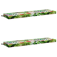 vidaXL 2-delade Bänk Kuddar SOEST 2 st 100% Polyester Flerfärgsdesign