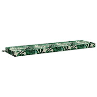 vidaXL Bänk kudde SOEST 100% Polyester Bladmönster 140 x 40 x 8 cm
