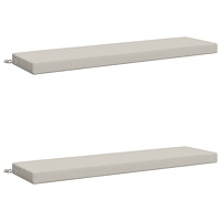 vidaXL 2-delade Bänk Kuddar SOEST 2 st 100% Polyester Vit