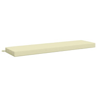 vidaXL Bänk kudde SOEST 100% Polyester Gräddvit 150 x 40 x 8 cm