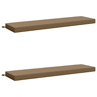 vidaXL 2-delade Bänk Kuddar SOEST 2 st 100% Polyester Taupe