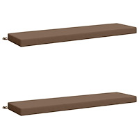 vidaXL 2-delade Bänk Kuddar SOEST 2 st 100% Polyester Taupe