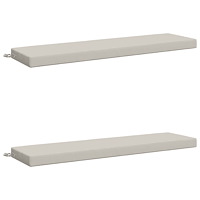 vidaXL 2-delade Bänk Kuddar SOEST 2 st 100% Polyester Vit