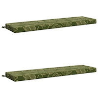 vidaXL 2-delade Bänk Kuddar SOEST 2 st 100% Polyester Bladdesign