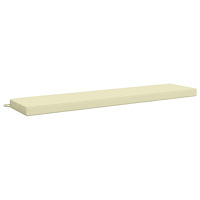 vidaXL Bänk kudde SOEST 100% Polyester Gräddvit 170 x 40 x 8 cm