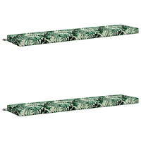vidaXL 2-delade Bänk Kuddar SOEST 2 st 100% Polyester Bladmönster