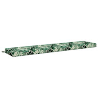 vidaXL Bänk kudde SOEST 100% Polyester Bladmönster 200 x 40 x 8 cm