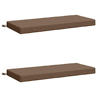 vidaXL 2-delade Bänk Kuddar SOEST 2 st 100% Polyester Taupe