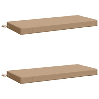 vidaXL 2-delade Bänk Kuddar SOEST 2 st 100% Polyester Sand