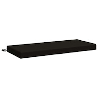 vidaXL Bänk kudde SOEST 100% Polyester Svart 110 x 50 x 8 cm