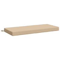 vidaXL Bänk kudde SOEST 100% Polyester Gräddvit 110 x 50 x 8 cm