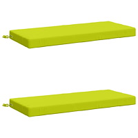 vidaXL 2-delade Bänk Kuddar SOEST 2 st 100% Polyester Klart grön.