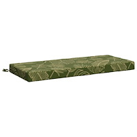 vidaXL Bänk kudde SOEST 100% Polyester Bladdesign 110 x 50 x 8 cm