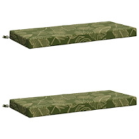 vidaXL 2-delade Bänk Kuddar SOEST 2 st 100% Polyester Bladdesign