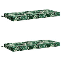 vidaXL 2-delade Bänk Kuddar SOEST 2 st 100% Polyester Bladmönster