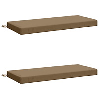 vidaXL 2-delade Bänk Kuddar SOEST 2 st 100% Polyester Taupe