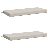 vidaXL 2-delade Bänk Kuddar SOEST 2 st 100% Polyester Vit