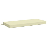 vidaXL Bänk kudde SOEST 100% Polyester Gräddvit 120 x 50 x 8 cm