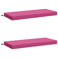vidaXL 2-delade Bänk Kuddar SOEST 2 st 100% Polyester Rosa