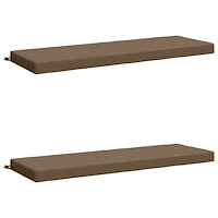 vidaXL 2-delade Bänk Kuddar SOEST 2 st 100% Polyester Taupe