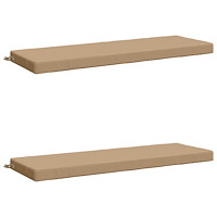 vidaXL 2-delade Bänk Kuddar SOEST 2 st 100% Polyester Sand