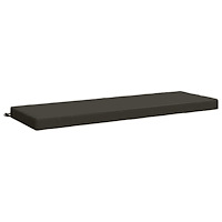 vidaXL Bänk kudde SOEST 100% Polyester Antracit 140 x 50 x 8 cm