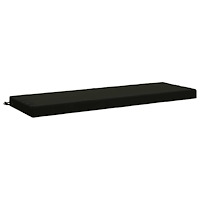 vidaXL Bänk kudde SOEST 100% Polyester Svart 140 x 50 x 8 cm