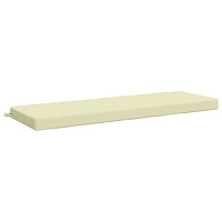 vidaXL Bänk kudde SOEST 100% Polyester Gräddvit 140 x 50 x 8 cm