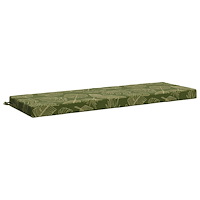 vidaXL Bänk kudde SOEST 100% Polyester Bladdesign 140 x 50 x 8 cm