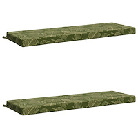 vidaXL 2-delade Bänk Kuddar SOEST 2 st 100% Polyester Bladdesign