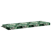 vidaXL Bänk kudde SOEST 100% Polyester Bladmönster 140 x 50 x 8 cm