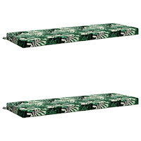 vidaXL 2-delade Bänk Kuddar SOEST 2 st 100% Polyester Bladmönster