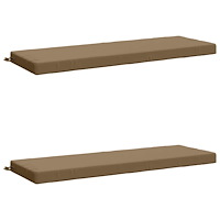 vidaXL 2-delade Bänk Kuddar SOEST 2 st 100% Polyester Taupe