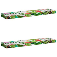 vidaXL 2-delade Bänk Kuddar VUGHT 2 st 100% Polyester Flerfärgsdesign