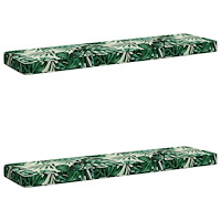 vidaXL 2-delade Bänk Kuddar VUGHT 2 st 100% Polyester Bladmönster