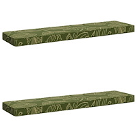 vidaXL 2-delade Bänk Kuddar VUGHT 2 st 100% Polyester Bladdesign