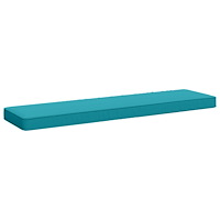 vidaXL 1-delad Bänk Kudde VUGHT 100% Polyester Turkos 120 x 30 x 5 cm